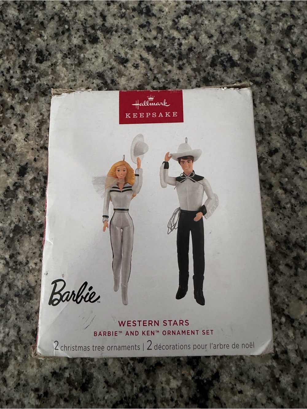 Hallmark Barbie Western Stars Ornament Set - White & Black